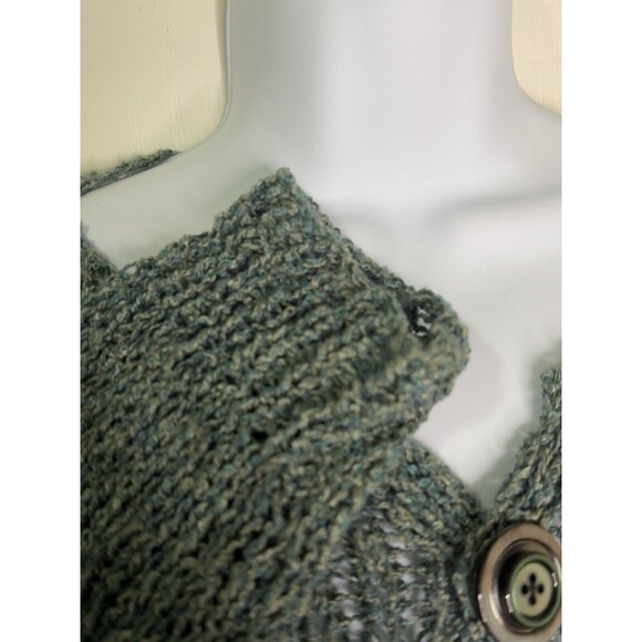 Amy Brill Sweater One Size Cardigan Green Button Front Womens - Picture 5 of 6
